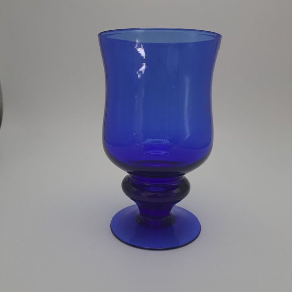 Nancy Calhoun Sapphire Blue Water Goblet - Picture 10 of 10